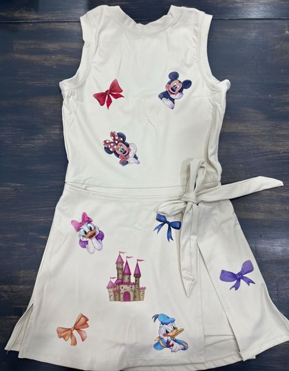 Disney Tennis Dress, Disney Outfit, Mickey and Friends Athletic Dress.