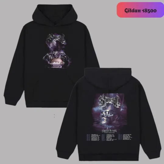 Ghost Skeletour World Tour 2026 Shirt, Ghost Band Merch Two Sided Hoodie S-5XL