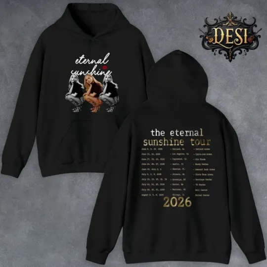 Discover Ariana Eternal Sunshine Tour Tee 2026 Double Sided Hoodie