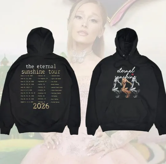 Discover Ariana Eternal Sunshine Tour 2026 Fan Merch Hoodie Sides Unisex S-5XL