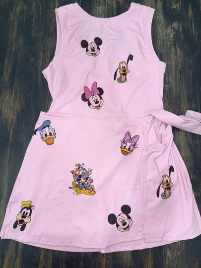 Discover Disney Tennis Dress, Disney Outfit, PINK or Nudee Mickey and Friends Athletic Dress.