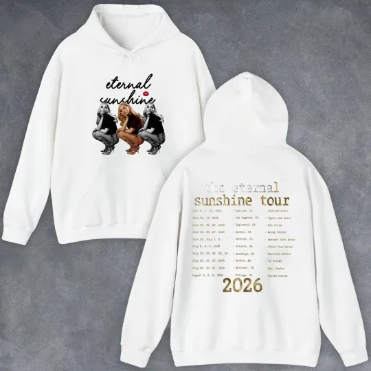 Ariana Eternal Sunshine Tour Tee 2026 Double Sided Hoodie