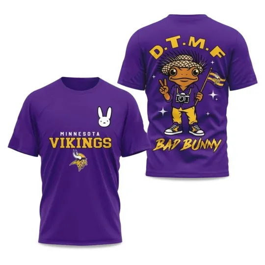 Discover Vikings Bad Bunny 2025 - 2026 Super Bowl LX Shirt