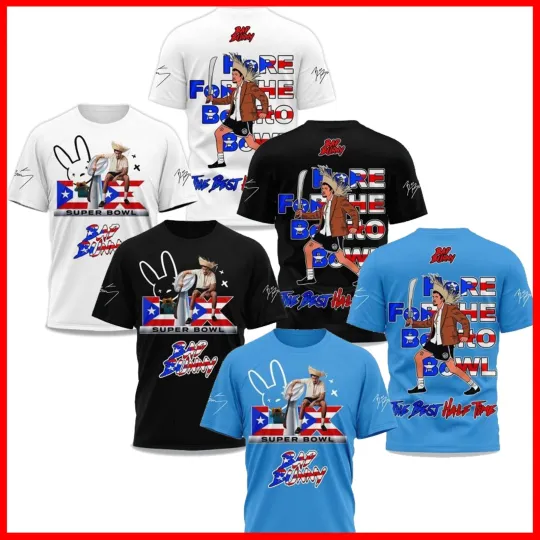 Discover 🔥SALE 2026 Benito Bowl Bad Bunny Super Bowl Halftime AOP For Fan All Size S-3XL