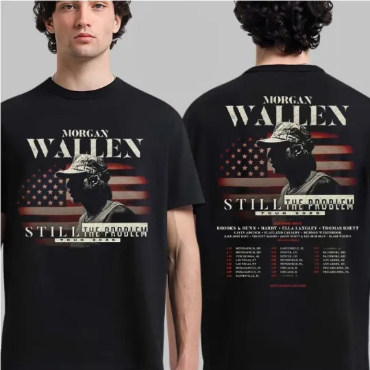 Discover Wallen Western Still The Problem Tour 2026 North America Schedule Dates T-shirt