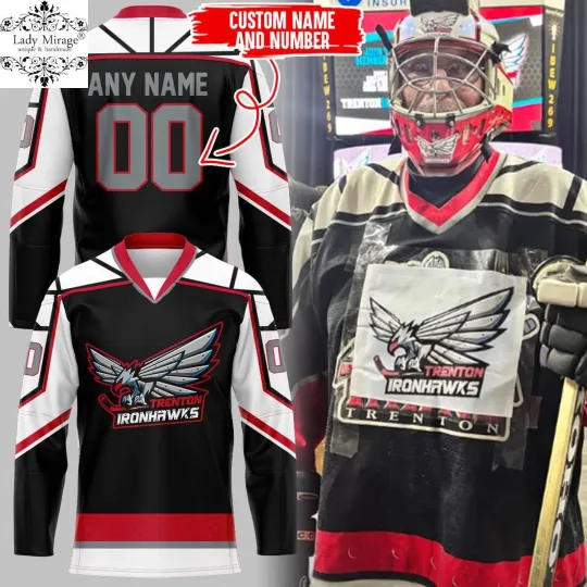 Discover Personalized Trenton Ironhawks Newest Pro Ice Hockey Team Shirt Men's Fan Gear