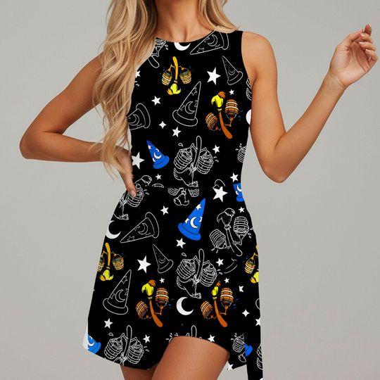 Mickey Fantasia Hat Friend Tennis Dress Skirt, Fantasmic Show Dress,  Disney Athletic Skirt, Disney Tennis Dress Skirt