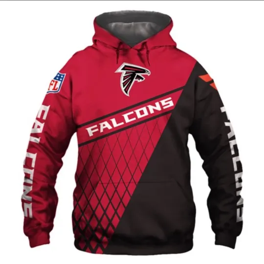 Discover Sports Team Official Atlanta Football Hoodie 3D, Unisex Adults S-5XL