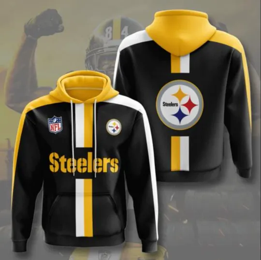 Discover Sports Team Pittsburgh Football Hoodie 3D, Unisex Adults S-5XL