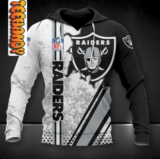 Discover Oakland Raiders 3D Football Hoodie, Unisex Adults S-5XL