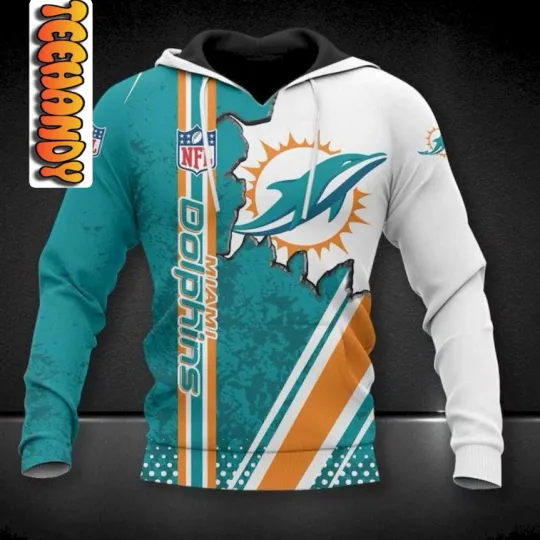 Discover Miami 3D Football Hoodie, Unisex Adults S-5XL