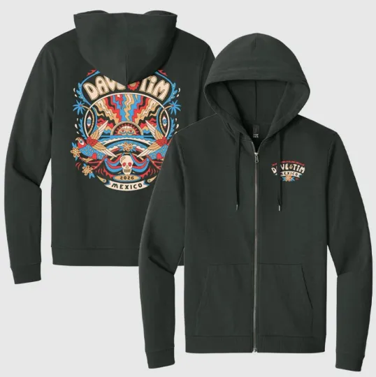 Discover Dave Matthews Band And Tim Reynolds Riviera Maya Mexico 2026 Zip Hoodie Reprint