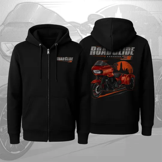 Discover H davidson Road Glide 3 FLTRT 2023-2026 for Riders - Motorcycle ZIP Hoodie