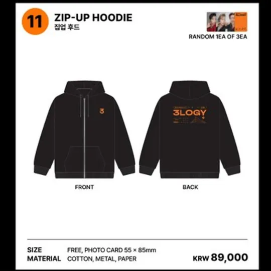 Discover 2026 CNBLUE LIVE [3LOGY] Official MD : ZIP-UP HOODIE
