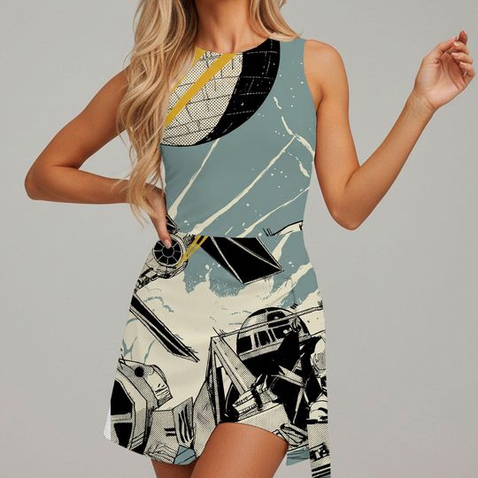 Discover Star Wars Deadth Star Tennis Dress Skirt,  Vintage Star Wars Dress, Disney Tennis Dress Skirt