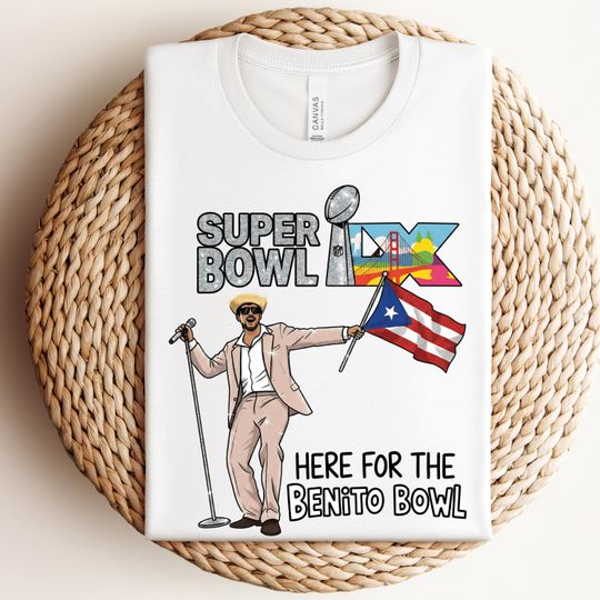 Discover Bad Bunny Football Shirt, Super bowl, Bunny Bowl 2026, Halftime Show Shirt