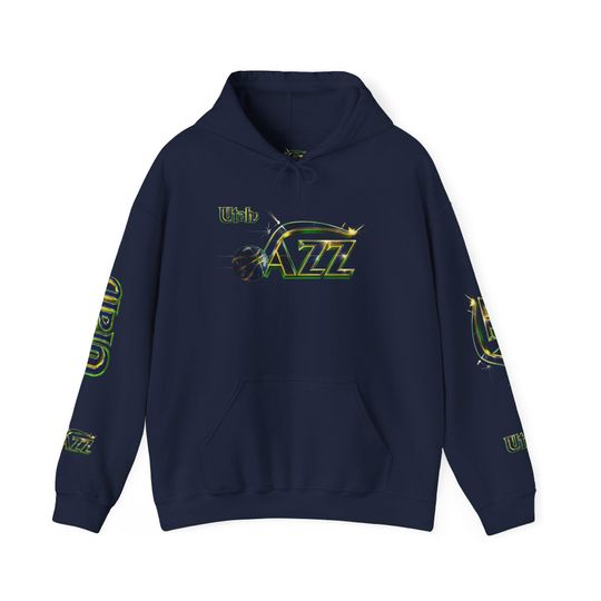 Discover Utah Jazz Logo Hoodie | Basketball Team Graphic Pullover, channels late night arena energy, inspired Jazzgraphics