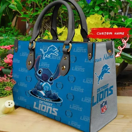 Discover Personalized Detroit Football Team Lionss  leather handbag, unisex adults