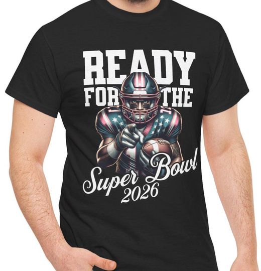 Discover Super Bowl 2026 T-Shirt, Vintage Football Graphic, Game Day Outfit