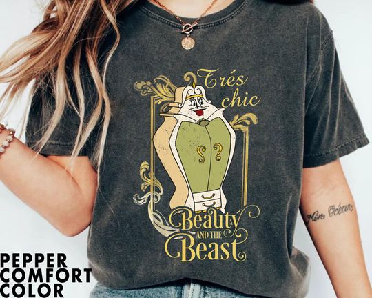 Discover Beauty and The Beast  Wardrobe Tres Chic Graphic Comfort Colors Shirt, Vintage Disney Tee