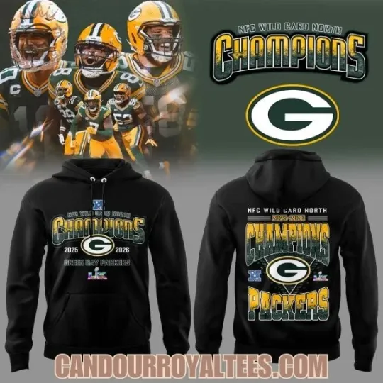 Green Bay Packers NFC Wild Card North Champions 2025-2026 3D Hoodie