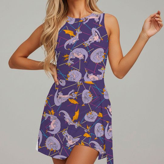 Discover Figment Dragon Tennis Dress Skirt, One Little Spark Dress, Disney Athletic Skirt, Disney Tennis Dress Skirt