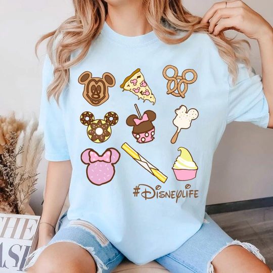Discover Vintage Disney Pastel Mickey Shaped Snacks Shirt, Vacay Mode T-shirt, Disney Ice Cream Tee, Disneyland Family Matching, Disney Trip 2024