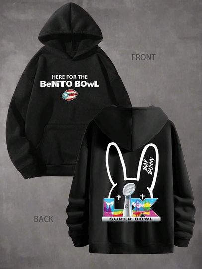 Benito Bowl Graphic Hoodie, Bad Bunny Super Bowl Hoodie