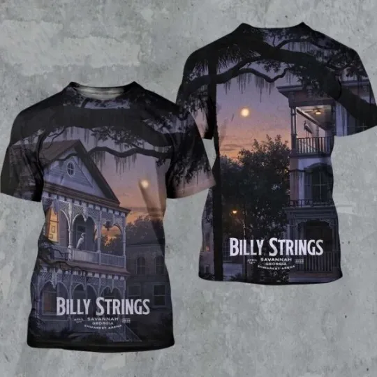 Discover Billy String Retro Music Rock 3D T-shirt