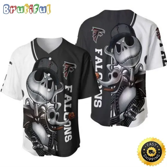 Atlanta Football Team Falconss Jack Skellington Baseball Jersey