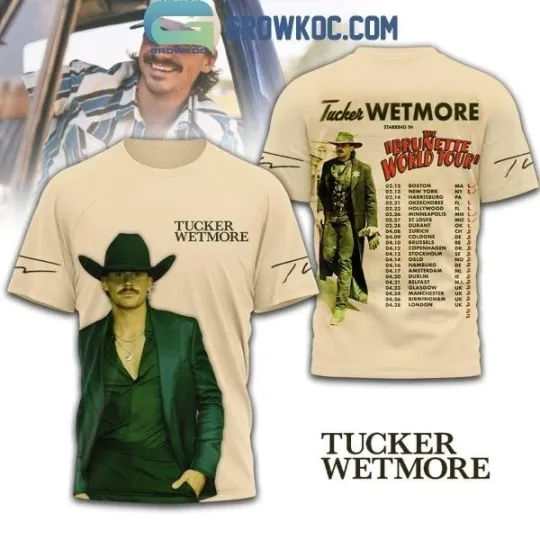 Discover Tucker Wetmore The Brunette World Tour 3D T-Shirt