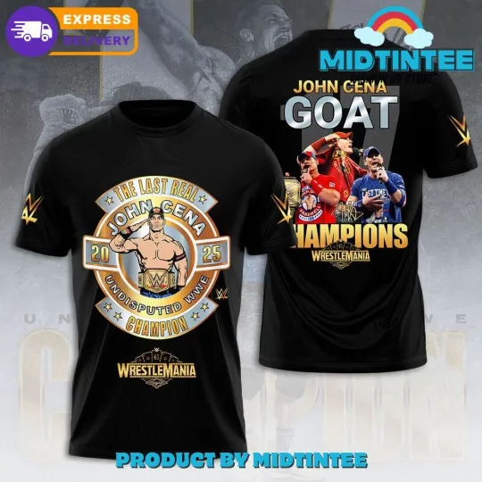 Discover 3D Jo Cen GOAT 2025 Champions Wrestling T-Shirt