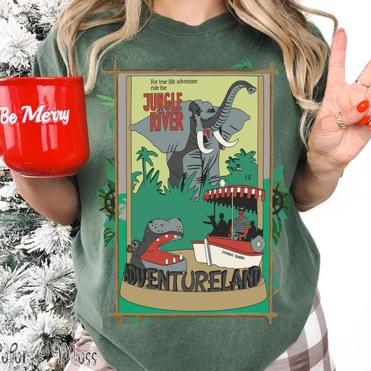 Discover Vintage Jungle River Attraction Shirt, Disney Angry Hippos T-shirt, Disneyworld Riverboat Cruise, Animal Kingdom Tee, Backside of Water