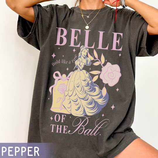 Discover Belle Princess Bold Like A Rose Shirt, Beauty And The Beast Tee, Disney Princess Shirt, Disneyland Girl Trip Outfit, Princess Belle Tee