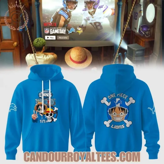 Lionsss x ONE PIECE Jersey America’s Team Straw Hat Edition Hoodie