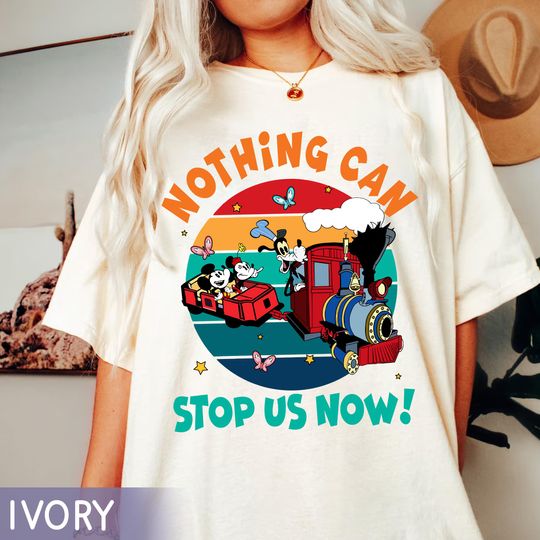 Discover Disney Mickey & Minnie Runaway Railway Shirt, Goofy Train Ride Tee