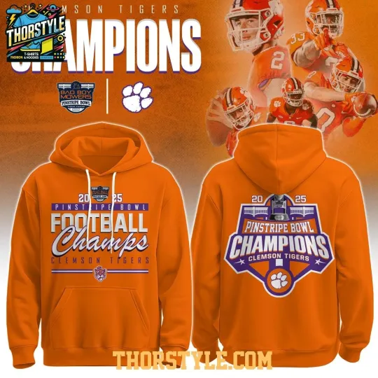 Discover Tigerss Pinstripe Bowl Champions 2025 Hoodie T-Shirt