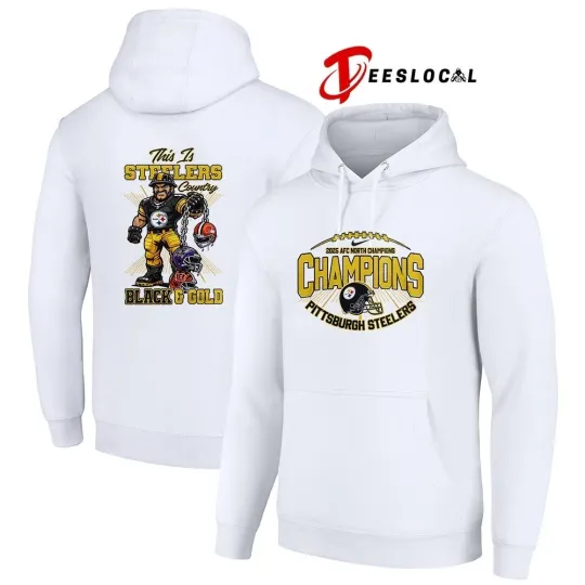 Steelerss A.F.C North Champions this is Steeler country black and gold masc Hoodie