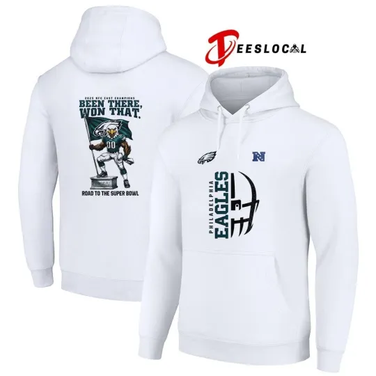 Eaglesss x N,F,C East Champions road to Super Bowl mascot Hoodie