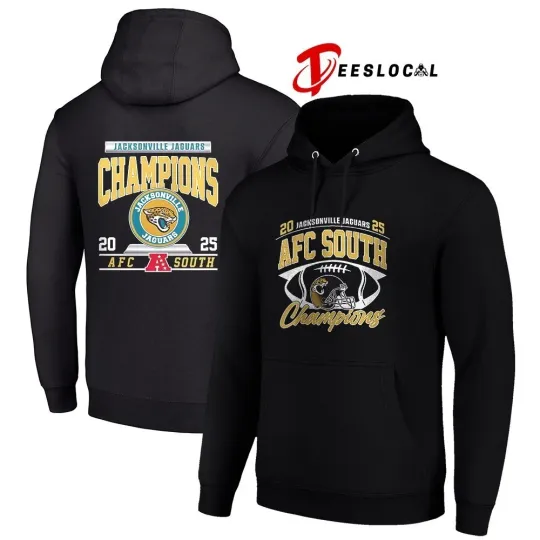 Discover Jaguarsss 2025 A,F,C South Champions helmet logo Hoodie