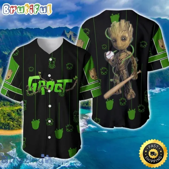Discover Groot Patterns Disney Baseball Jersey Shirt