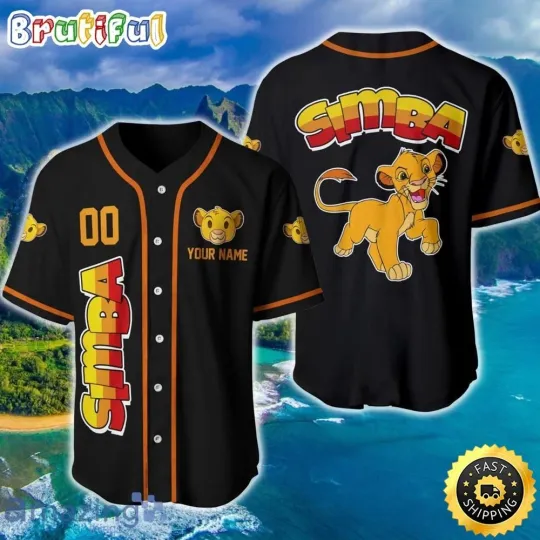 Discover Simba Lion King Cartoon Baseball Jersey