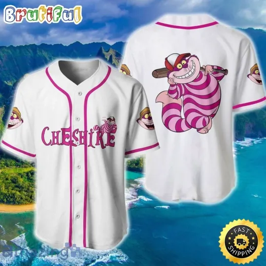 Chesire Cat Alice In Wonderland Disney Baseball Jersey Shirt