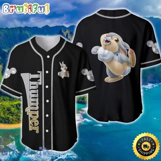 Discover Thumper Rabbit Bambi Beigei Patterns Disney Baseball Jersey
