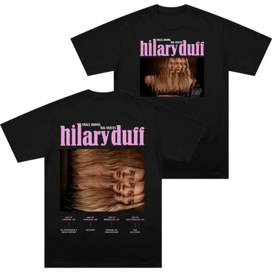 Discover Hilary Duff SMALL ROOMS Tour 2026 Unisex T-shirt