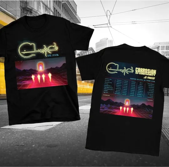 Clutch and Corrosion of Conformity 2026 US Tour T Shirt