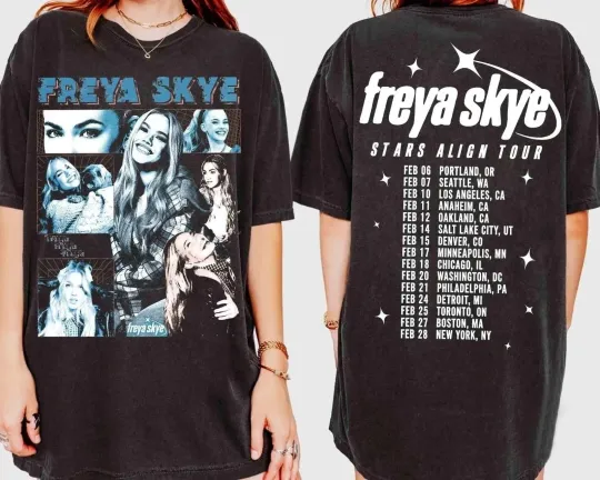 Discover Retro Freya Skye Silent Treatment Shirt, Stars Align Tour 2026 Hoodie Or T shirt