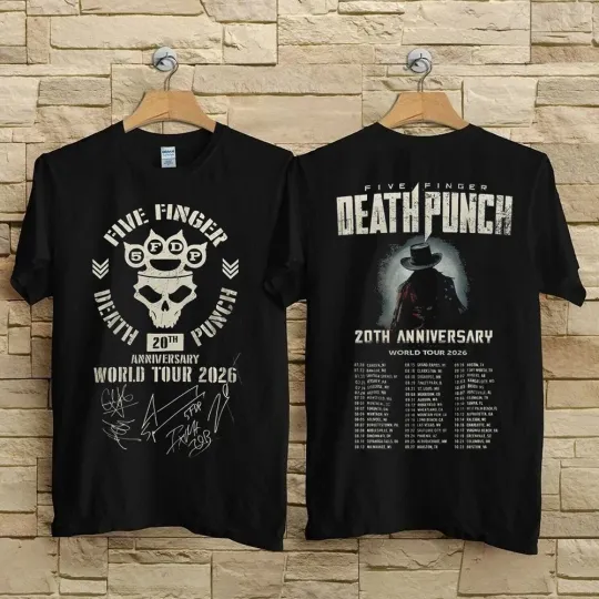 Five Finger Death Punch 20th Anniversary Tour 2026 Shirt