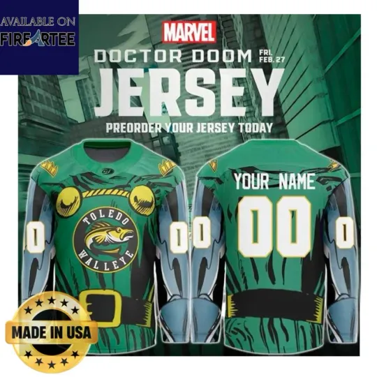 Discover Custom Toledo *Walleye Marvel Doctor Dooom Hockey Jersey