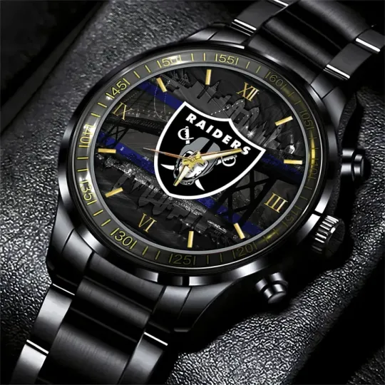 Discover Personalized Las Vegas Football Team Raiderss  Steel Watch , Unisex  Watch